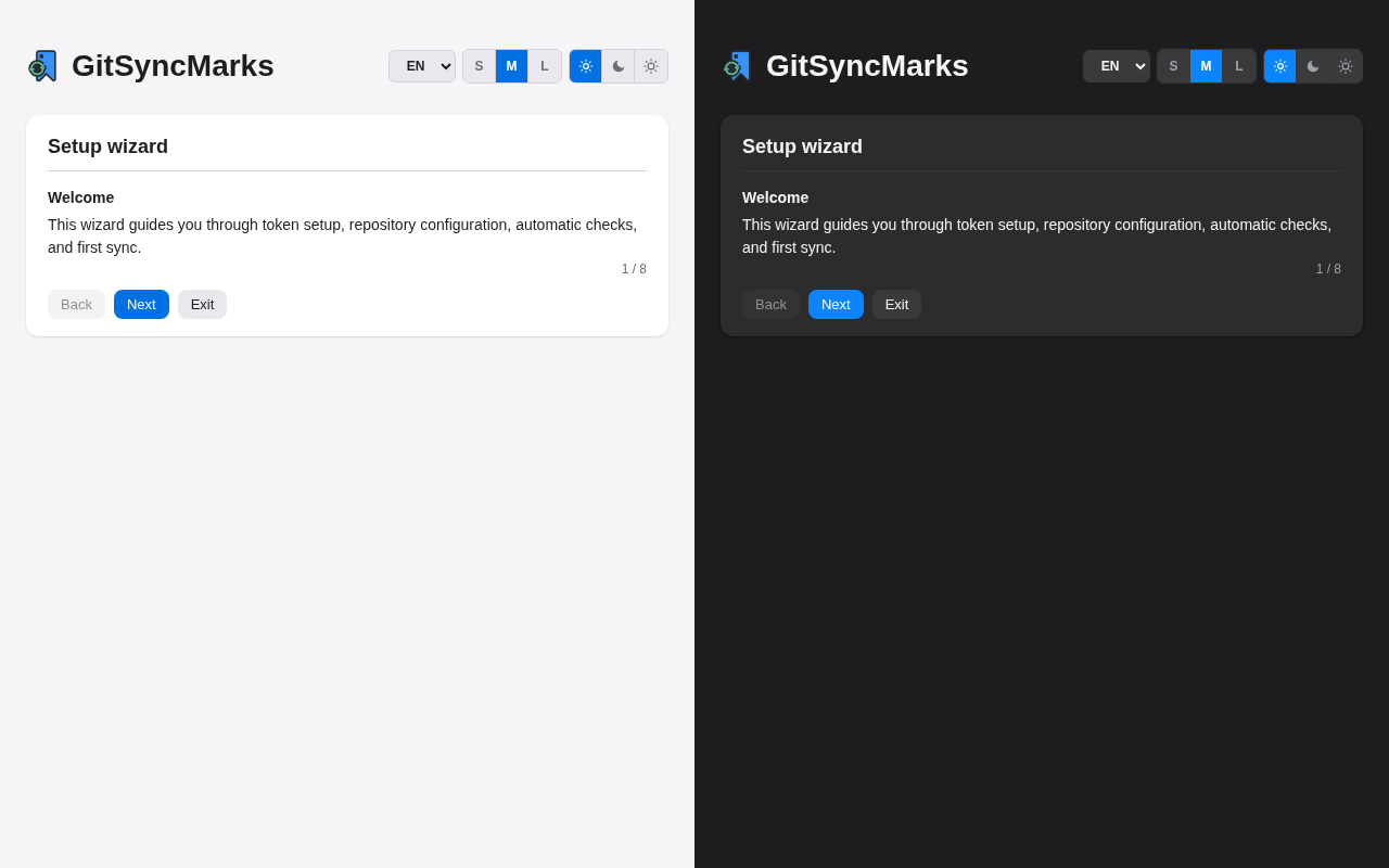 Setup wizard welcome